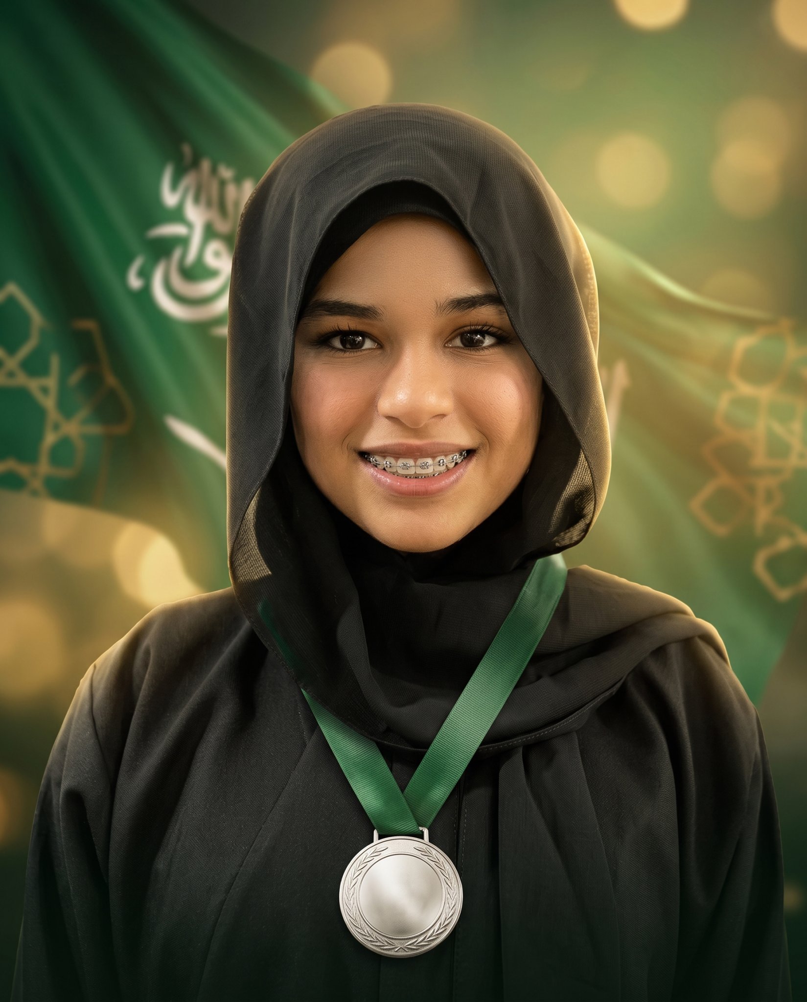 الطالبة زهراء رياض أبو كبوس متوجة بالميدالية